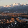 Décembre 40 · Crépuscule sur le Gave de Pau et le Pic du Midi de Bigorre - Nay · © stockli