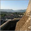 Septembre 40 · Panorama du Clocher / Donjon - Eglise Saint Vincent - Nay  · © stockli
